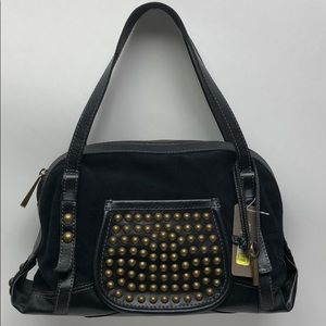 Fossil Fifty four Black Satchel New